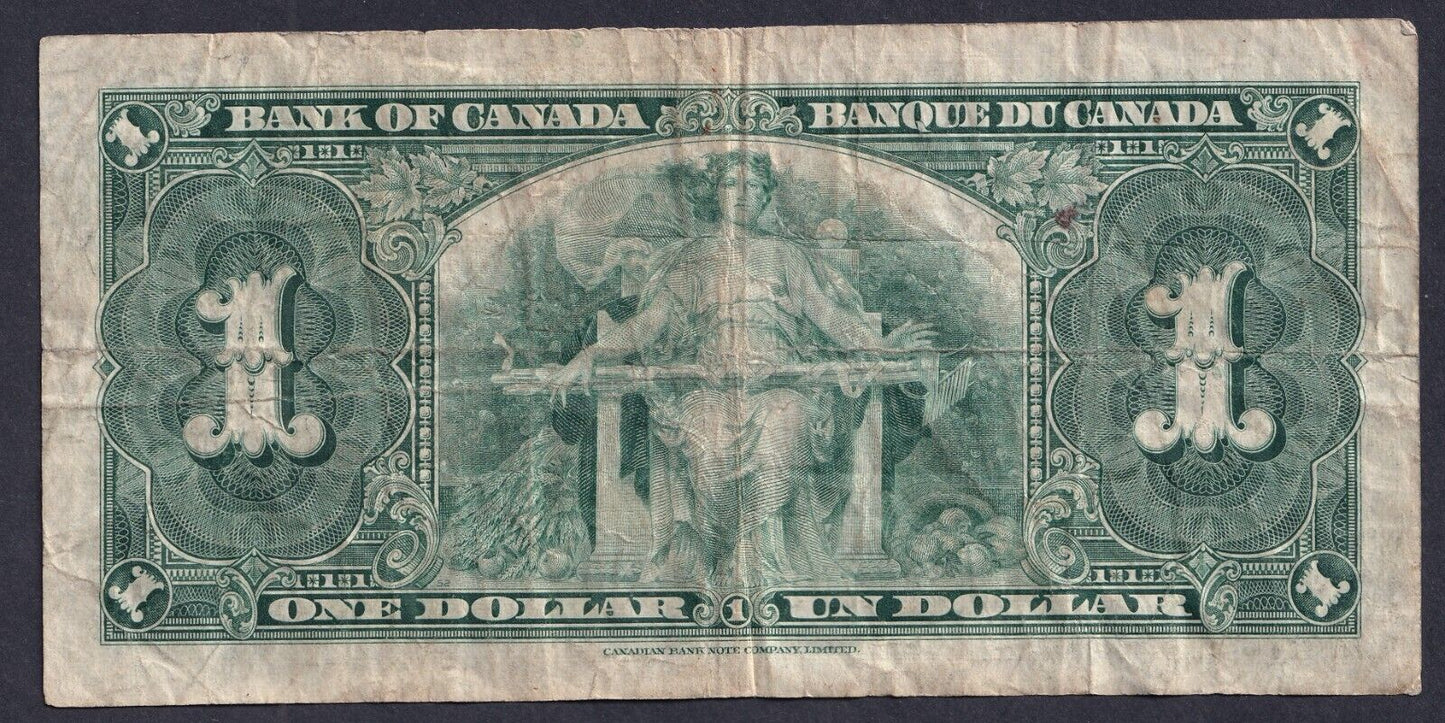 1937 Bank Of Canada $1 One Dollar Coyne - Towers