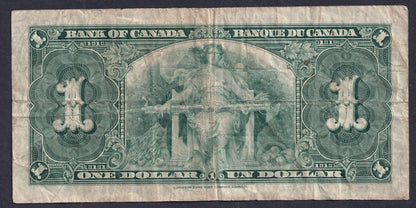 1937 Bank Of Canada $1 One Dollar Coyne - Towers