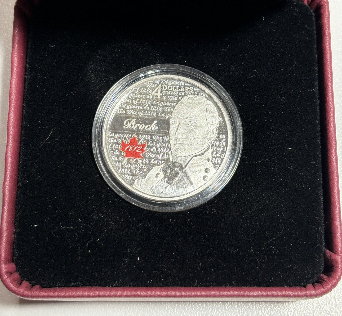 Canada 2012 $4 Sir Isaac Brock Hero of War of 1812 99.99% Pure Silver Proof Coin