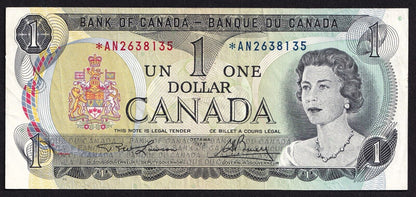 Canada 1973 $1 One Dollar Replacement Banknote Lawson - Bouey *AN 2638135