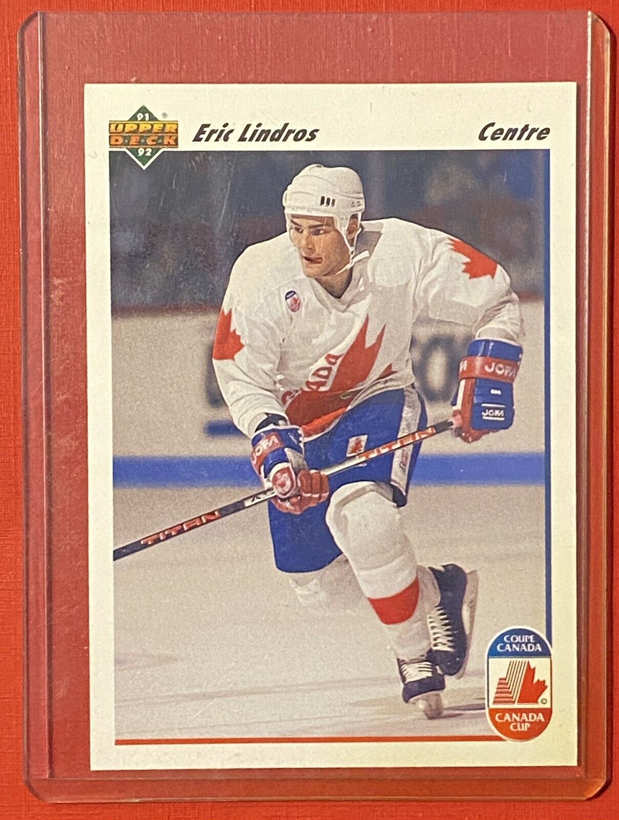 1991-92 Eric Lindros Upper Deck Rookie Team Canada Cup #9 Flyers