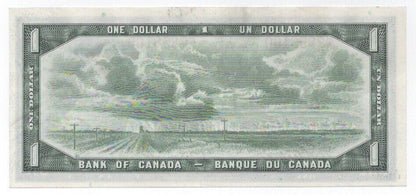 1954 $1 Canada Beattie/ Rasminsky H/M Prefix Low Print Changeover Run XF/AU