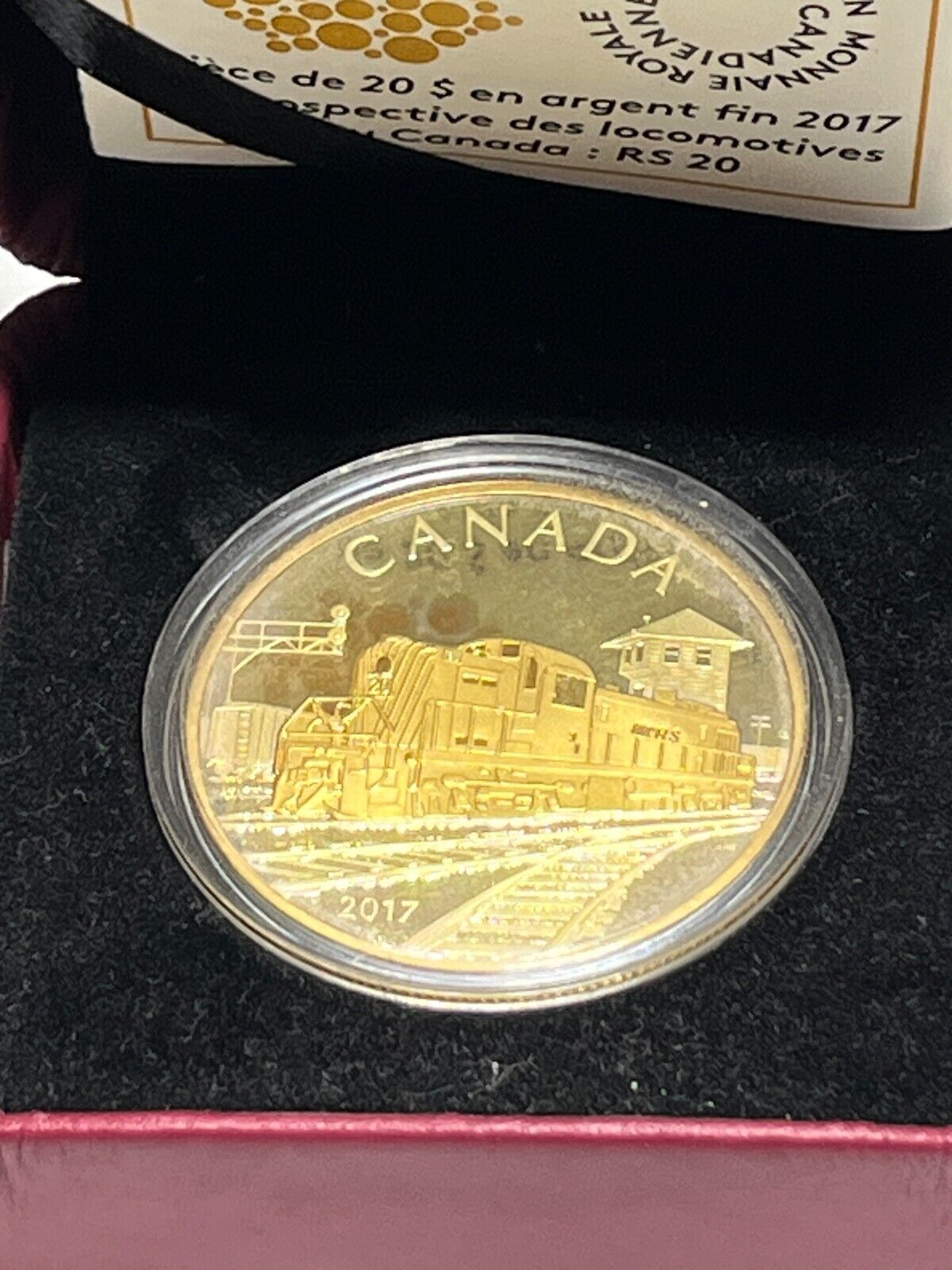 2017 $20 Fine Silver Locomotives Scross Canada General Electric RS 20.