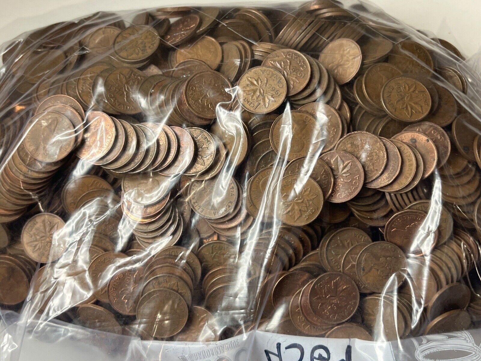 10 LBS Pre 1996 Canadian Copper Pennies 98% Pure Copper Bullion Unsearched