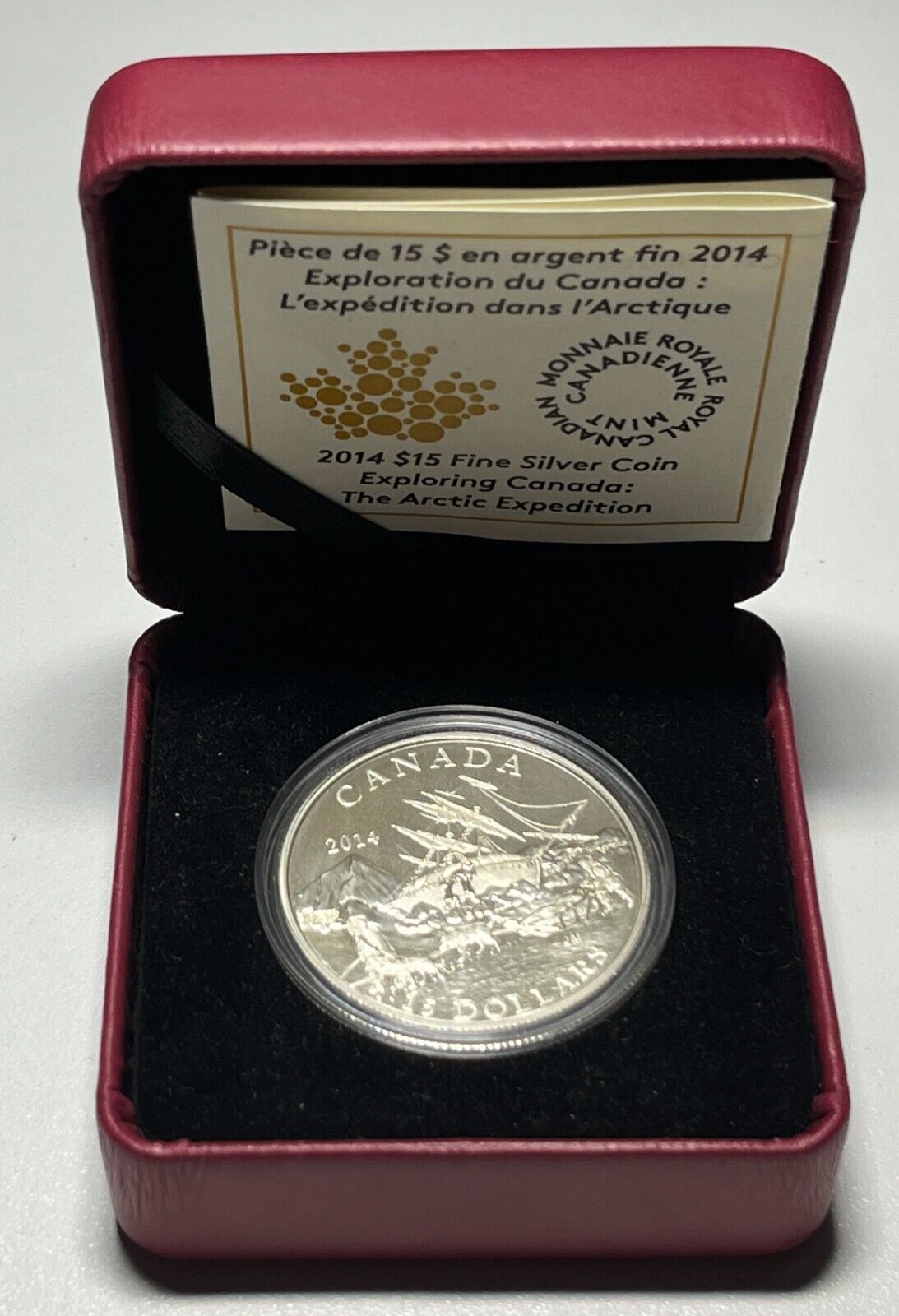 2014 Canada $15 Fine Silver Coin - Exploring Canada: The Arctic Expedition