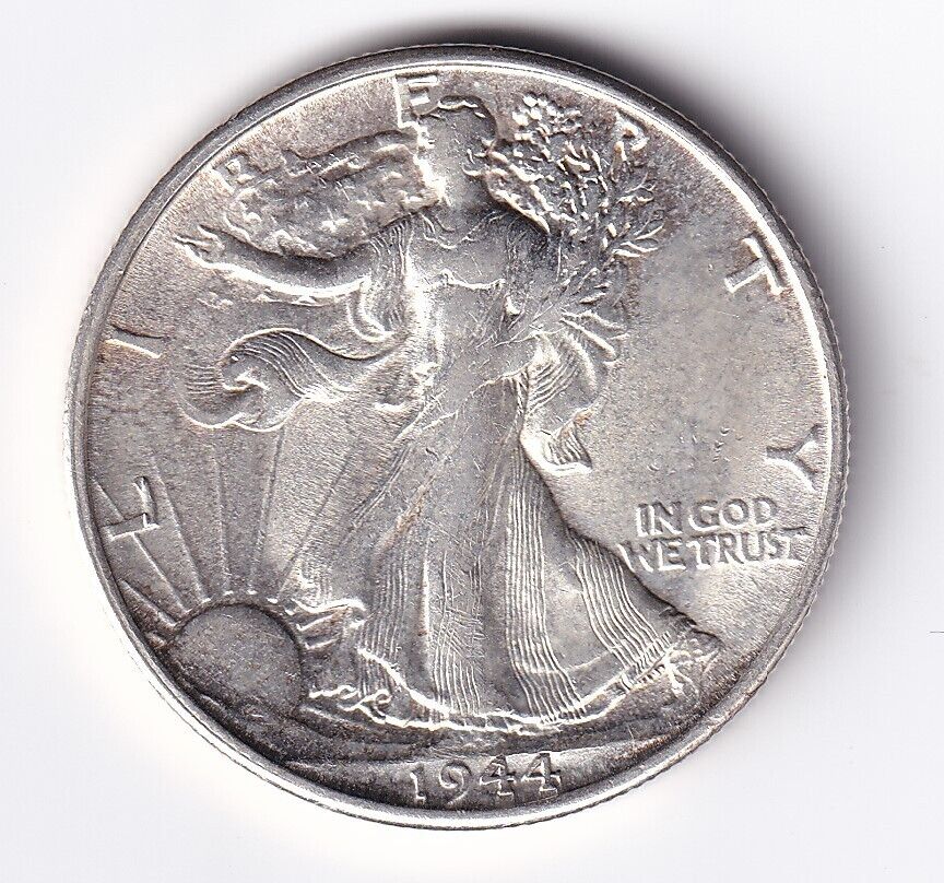 United States 1944-S  .900 Silver Walking Liberty Half Dollar 50 Cent