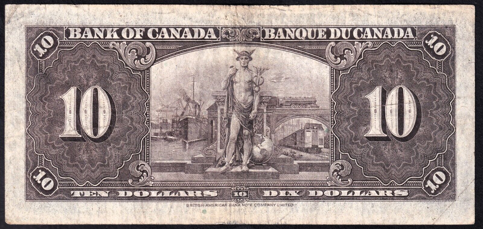 Canada 1937 $10 Ten Dollar Banknote Coyne - Towers H/T 5739792