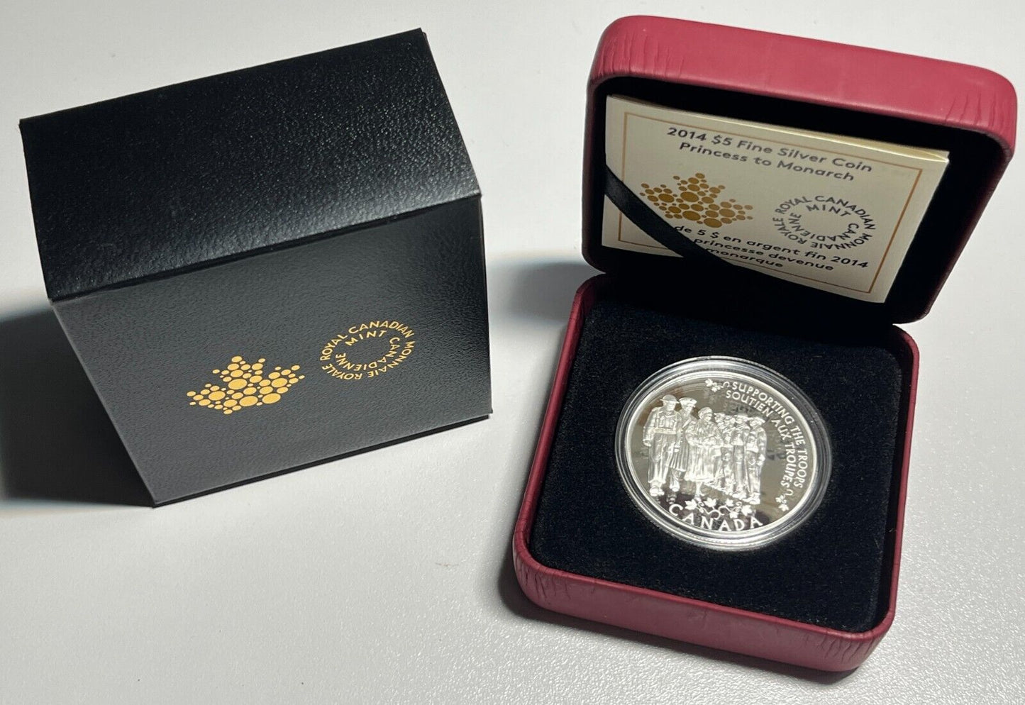 Princess to Monarch: Supporting the Troops - 2014 Canada $5 Fine Silver Coin