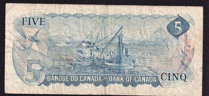 Canada 1972 $5 Five Dollar Banknote Bouey - Rasminsky Replacement *CC 2986810