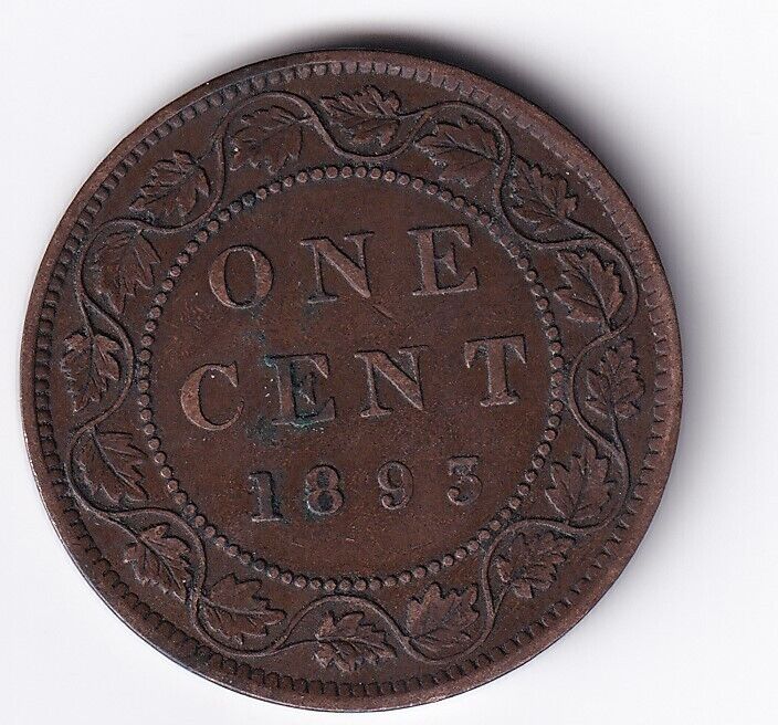 Canada 1893 1c One Large Cent Queen Victoria Very Fine #2