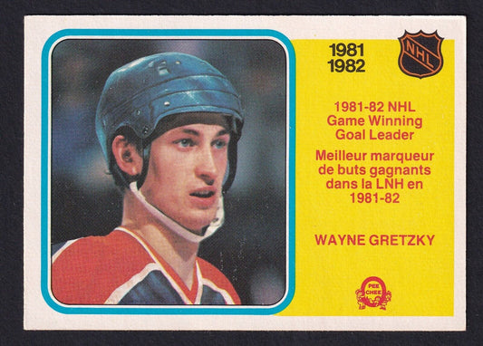 1981-1982 O-Pee Chee Wayne Gretzky Edmonton Oilers Game Winning Goal Leader #242