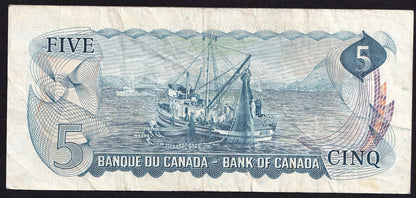 Canada 1972 $5 Five Dollar Banknote Lawson - Bouey Replacement *SB Below 1.6M