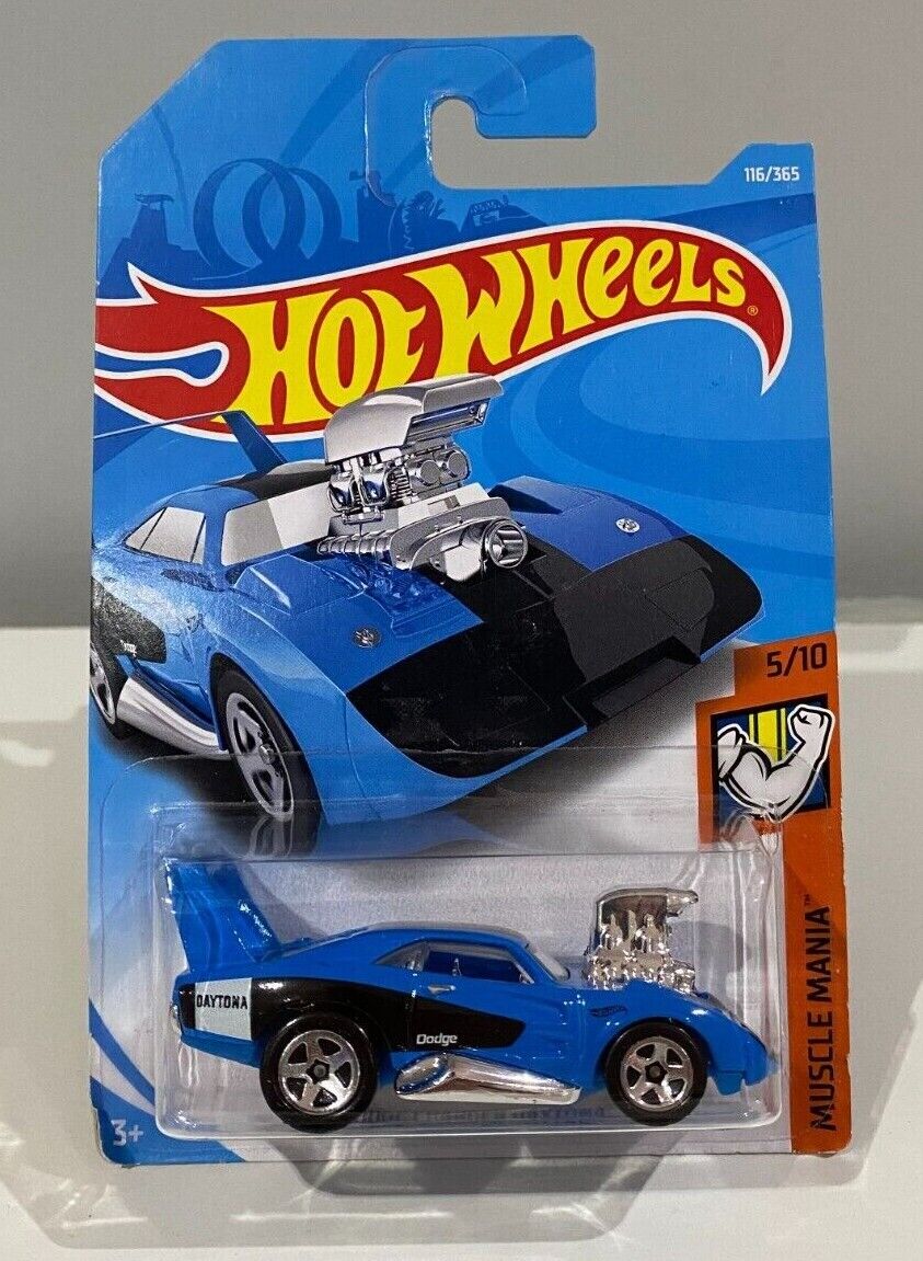 Hot Wheels 2017 Muscle Mania Blue Dodge Charger Daytona 5/10