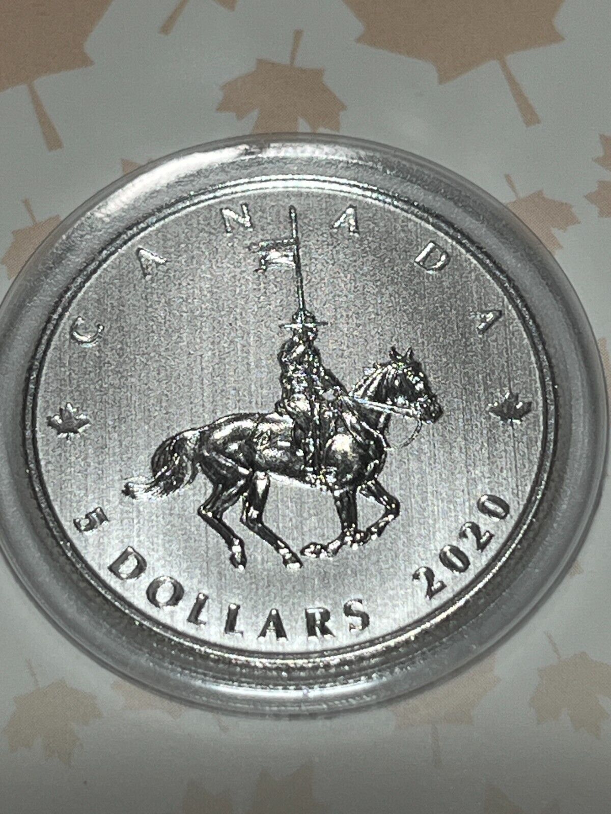 2020 RCMP Canada's National Police Force 100th Anniversary  $5 Pure Silver Coin