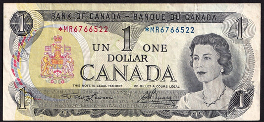 Canada 1973 $1 One Dollar Replacement Banknote Lawson - Bouey *MR 6766522