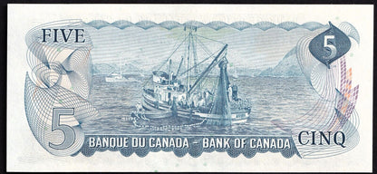 Canada 1972 $5 Five Dollar Banknote Lawson-Bouey Beautiful Colour SH 2469770