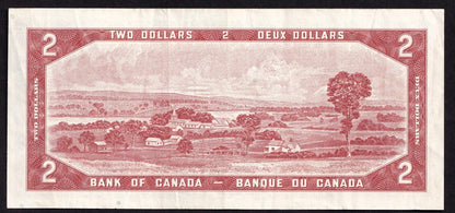 Canada 1954 $2 Two Dollar Banknote Lawson - Bouey M/G 6760258