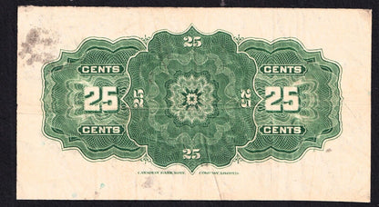 1923 Dominion of Canada 25c Shinplaster Note Campbell - Clark 630407