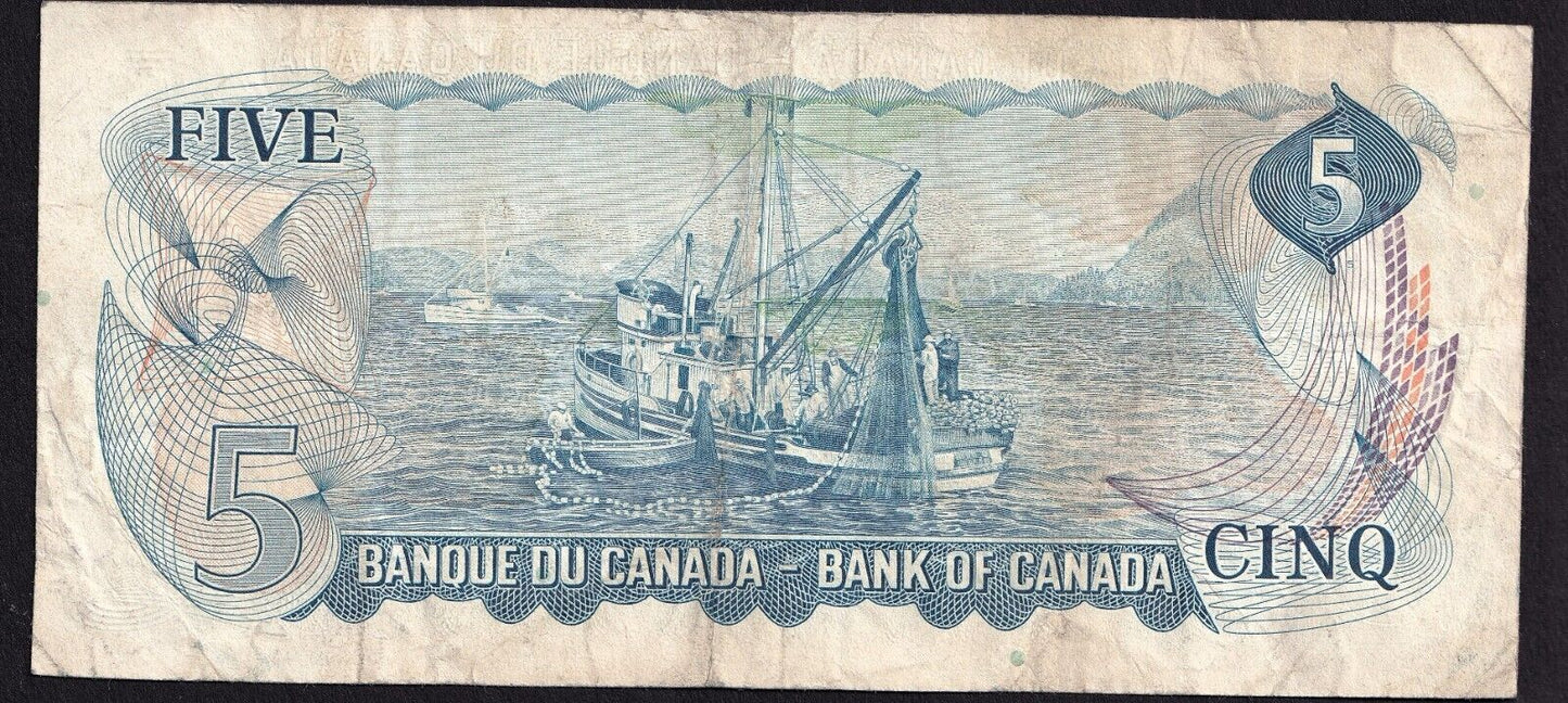 Canada 1972 $5 Five Dollar Banknote Bouey - Rasminsky Replacement *CC 3269704