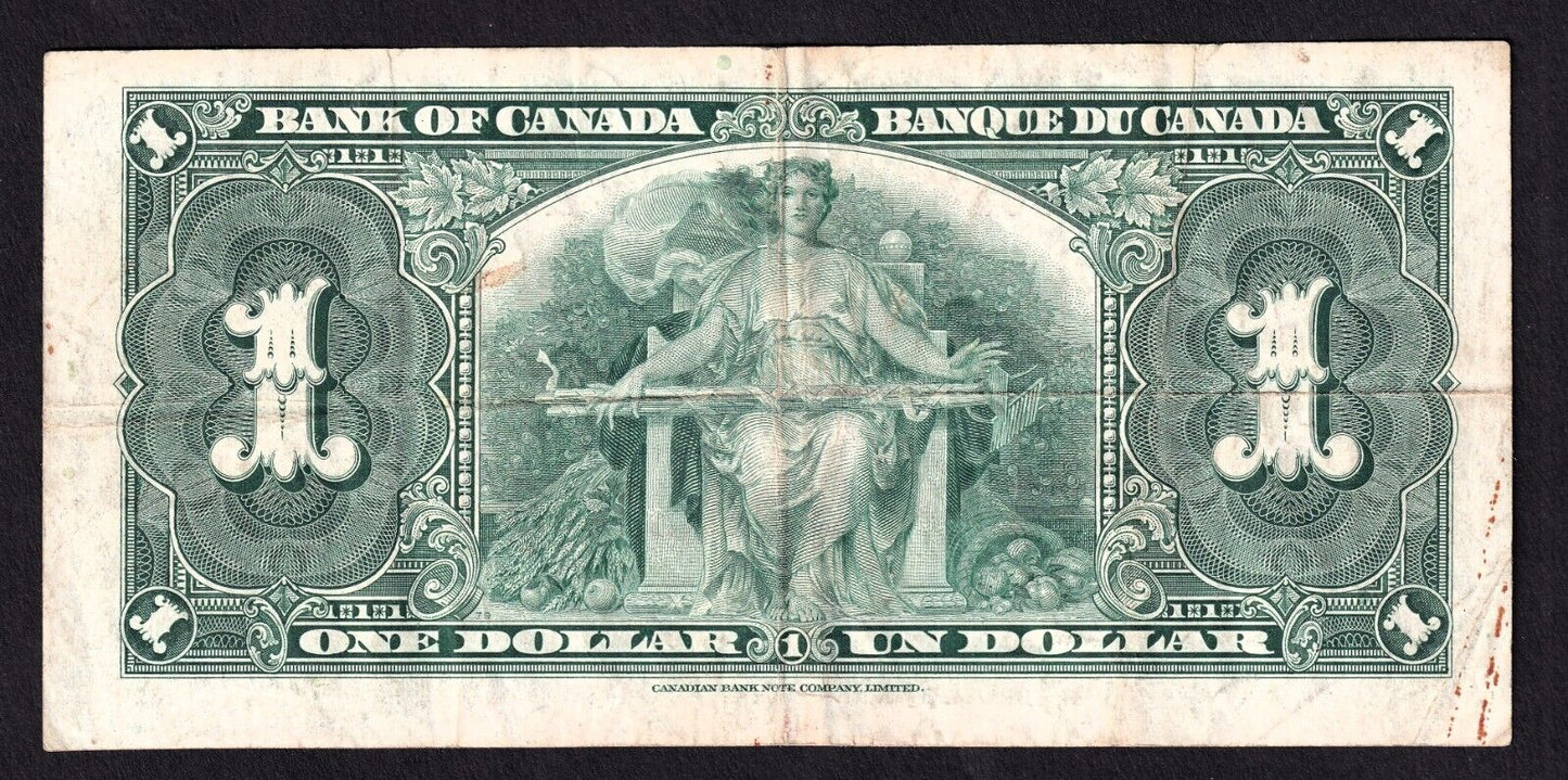 Canada 1937 $1 One Dollar Banknote Coyne - Towers W/N 1859014