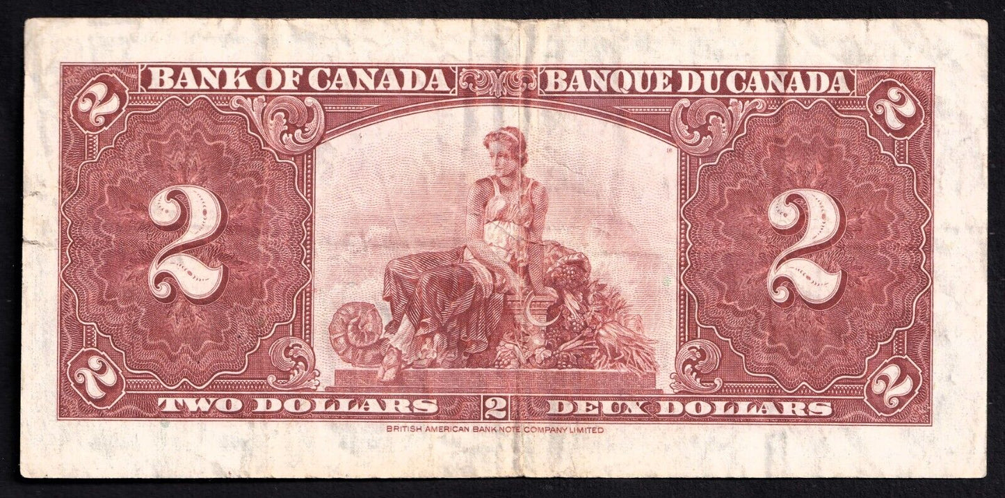 Canada 1937 $2 Two Dollar Banknote Coyne - Towers K/R 1030367