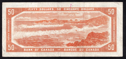 Canada 1954 $50 Fifty Dollar Banknote Beattie - Rasminsky B/H 5929043