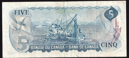 Canada 1972 $5 Five Dollar Banknote Lawson - Bouey Replacement *SP 2496744