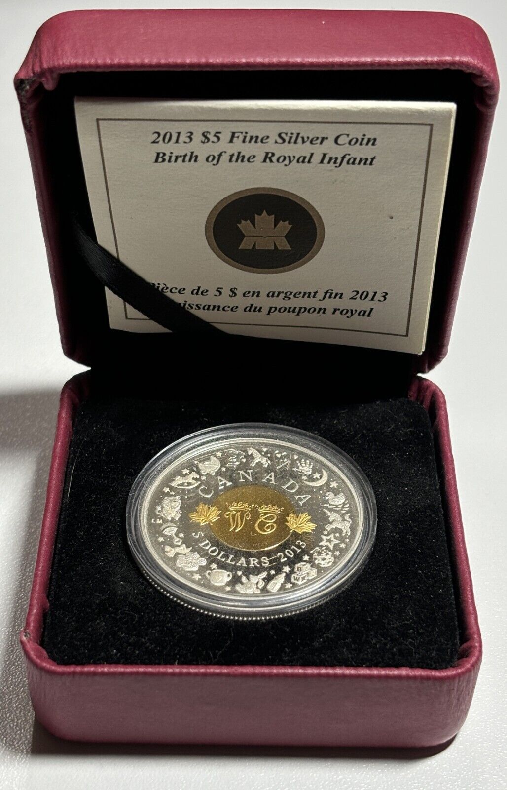 2013 Canada $5 Fine Silver Coin Birth of the Royal Infant