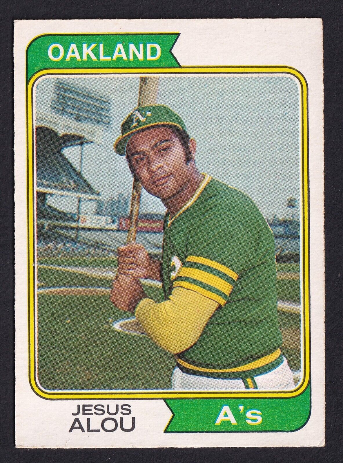 1974 Topps Baseball Jesus Alou Card # 654 Oakland A's