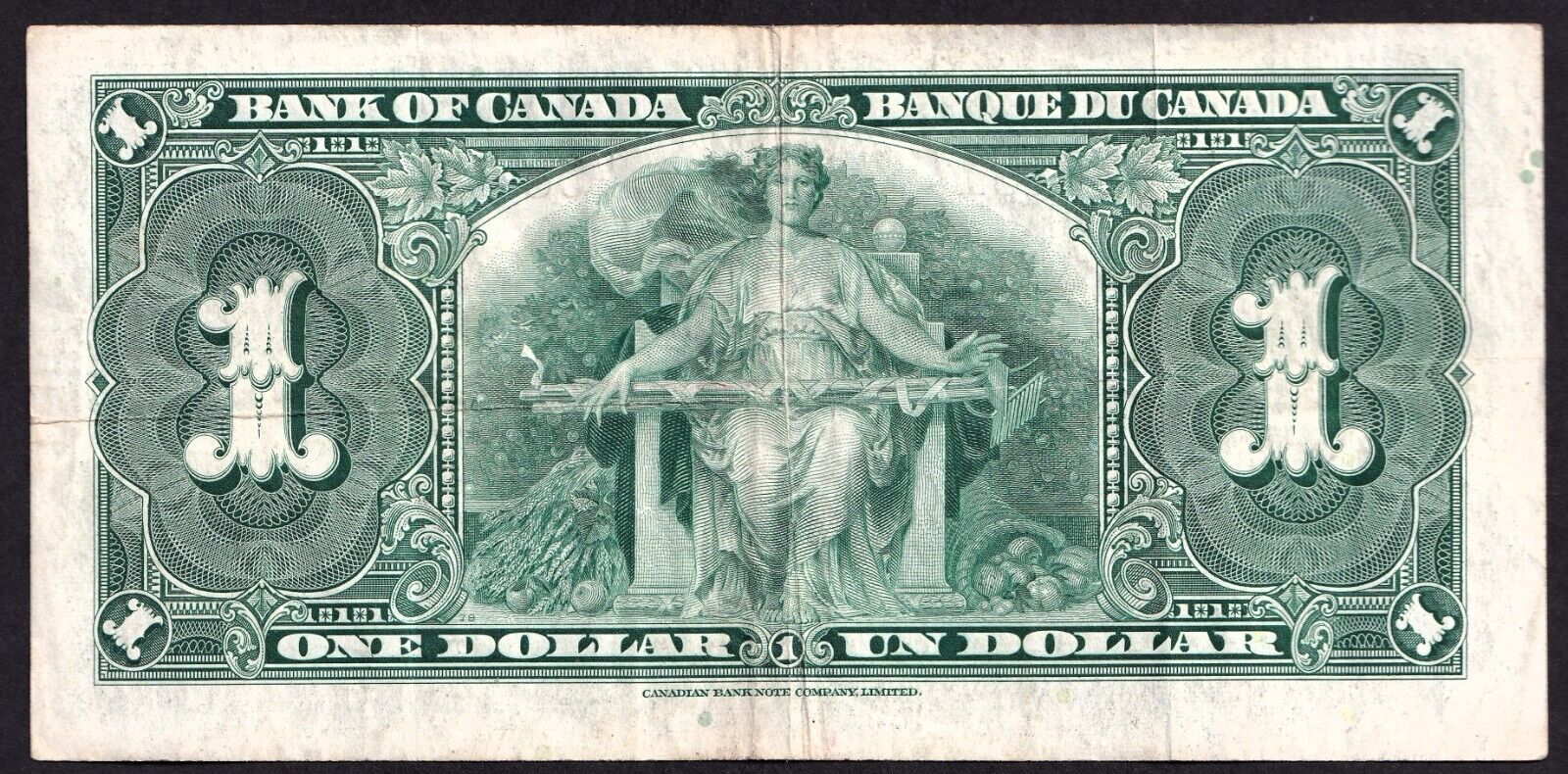 Canada 1937 $1 One Dollar Banknote Coyne - Towers U/N 6886481 Nice Colour