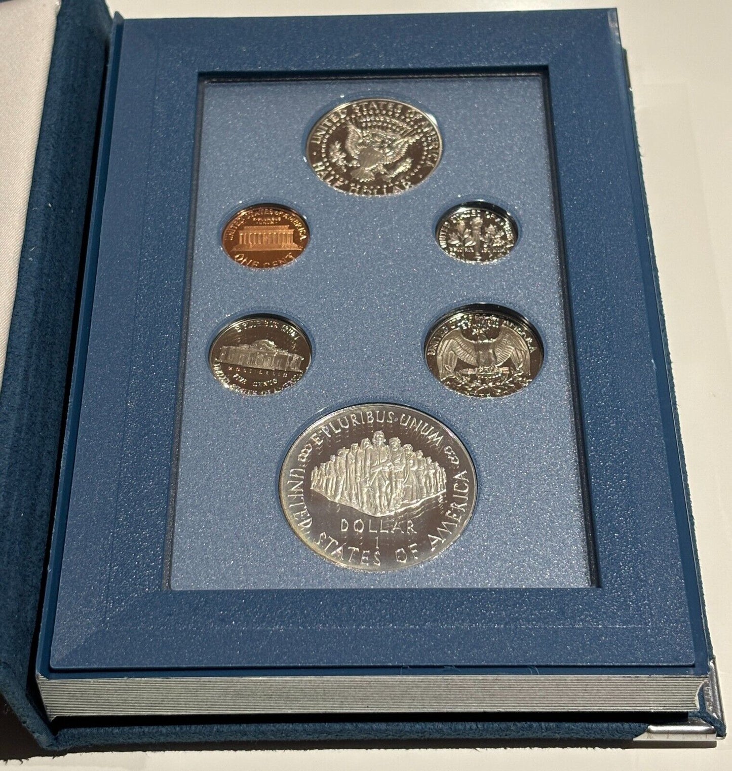 1987 U.S. Mint Proof Silver Prestige Set "CONSTITUTION" Box & COA (6 Coin)