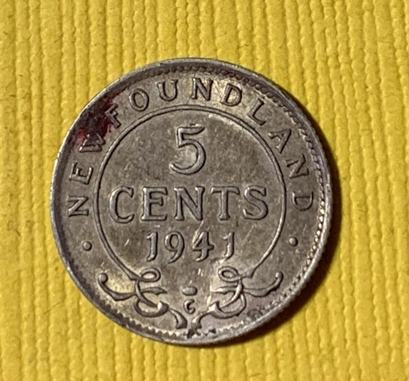 1941-C Newfoundland 5 Cents Beauty Grade King George VI