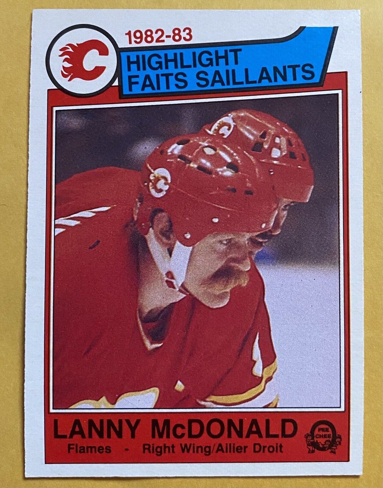 Lanny McDonald HL HOF 1983-84 O-PEE-CHEE OPC Hockey #75 Calgary Flames