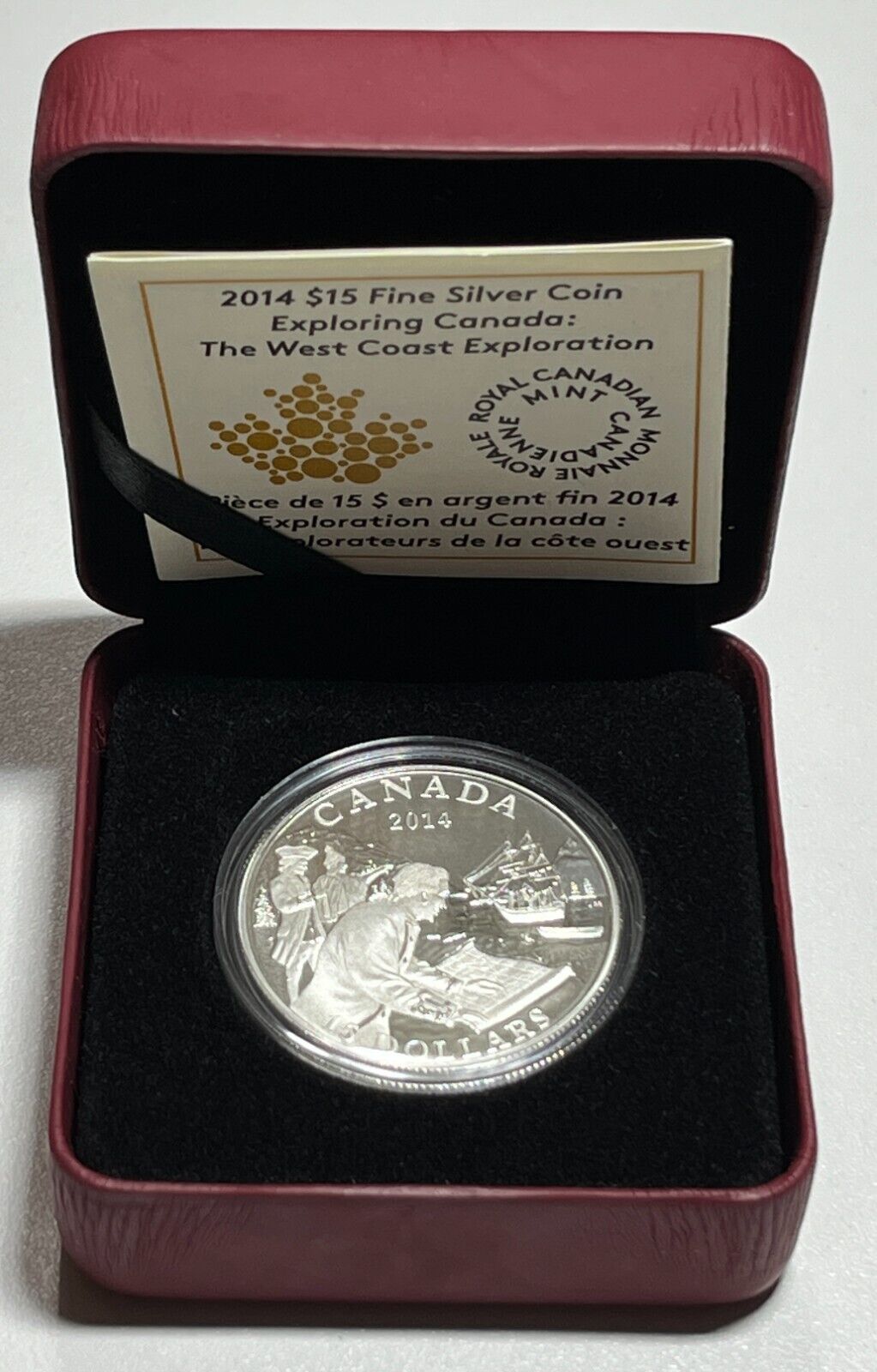 2014 The West Coast Exploration-Exploring Canada $15 Fine Silver Coin