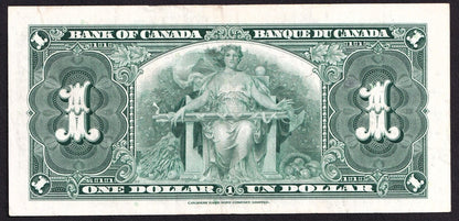 Canada 1937 $1 One Dollar Banknote Coyne - Towers O/N 4426984 Nice Colour