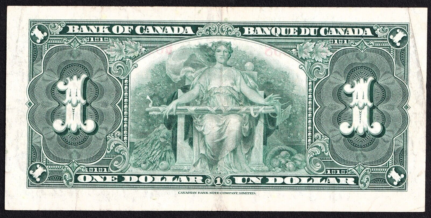 Canada 1937 $1 One Dollar Banknote Gordon - Towers E/M 0117358