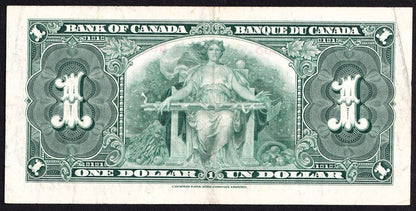 Canada 1937 $1 One Dollar Banknote Gordon - Towers E/M 0117358