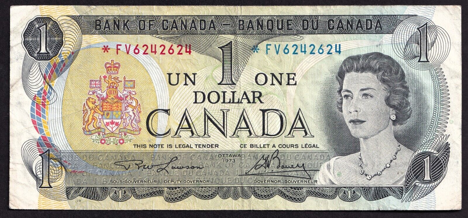 Canada 1973 $1 One Dollar Replacement Banknote Lawson - Bouey *FV 6242624