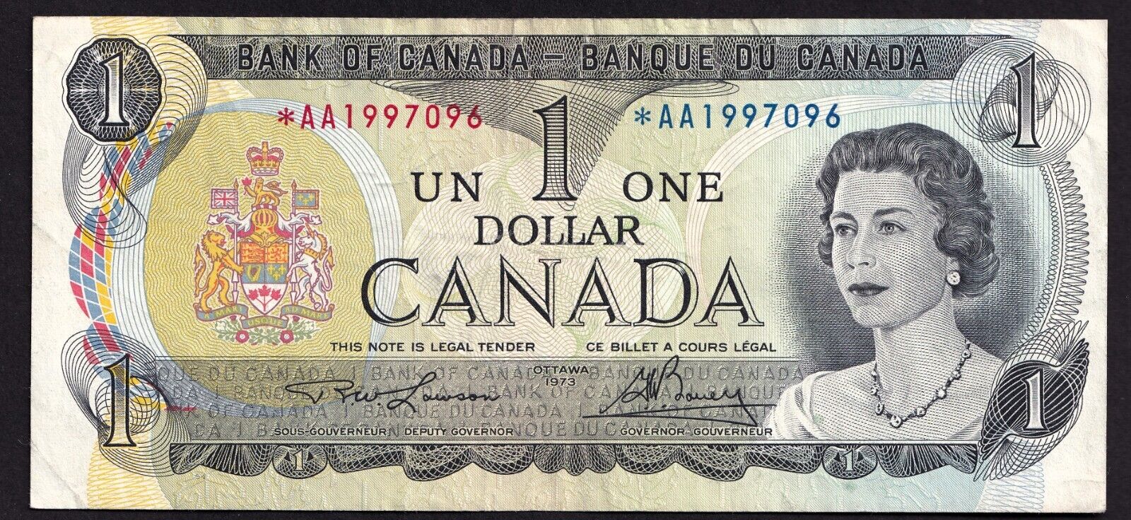 Canada 1973 $1 One Dollar Replacement Banknote Lawson - Bouey *AA 1997096