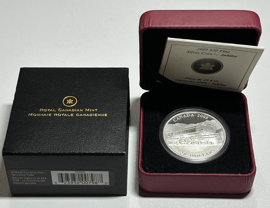 2009 Canada $20 Fine Silver Coin - Jubilee Locomotive Train 1 oz W Box + COA