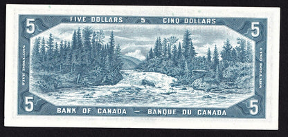 Canada 1954 $5 Five Dollar Banknote Bouey - Rasminsky Beautiful Colour T/X