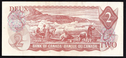 Canada 1974 $2 Two Dollar Banknote Crow - Bouey ARC 6081443