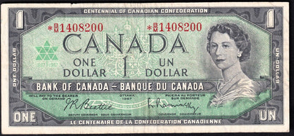 Canada 1967 $1 One Dollar Replacement Banknote Beattie - Rasminsky *B/M 1408200