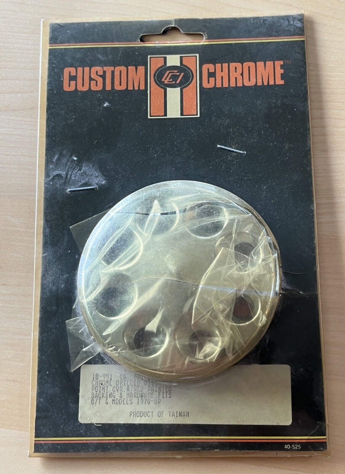 Custom Chrome Drilled Disc Point CVR Fits B/T & Models 1970-Up