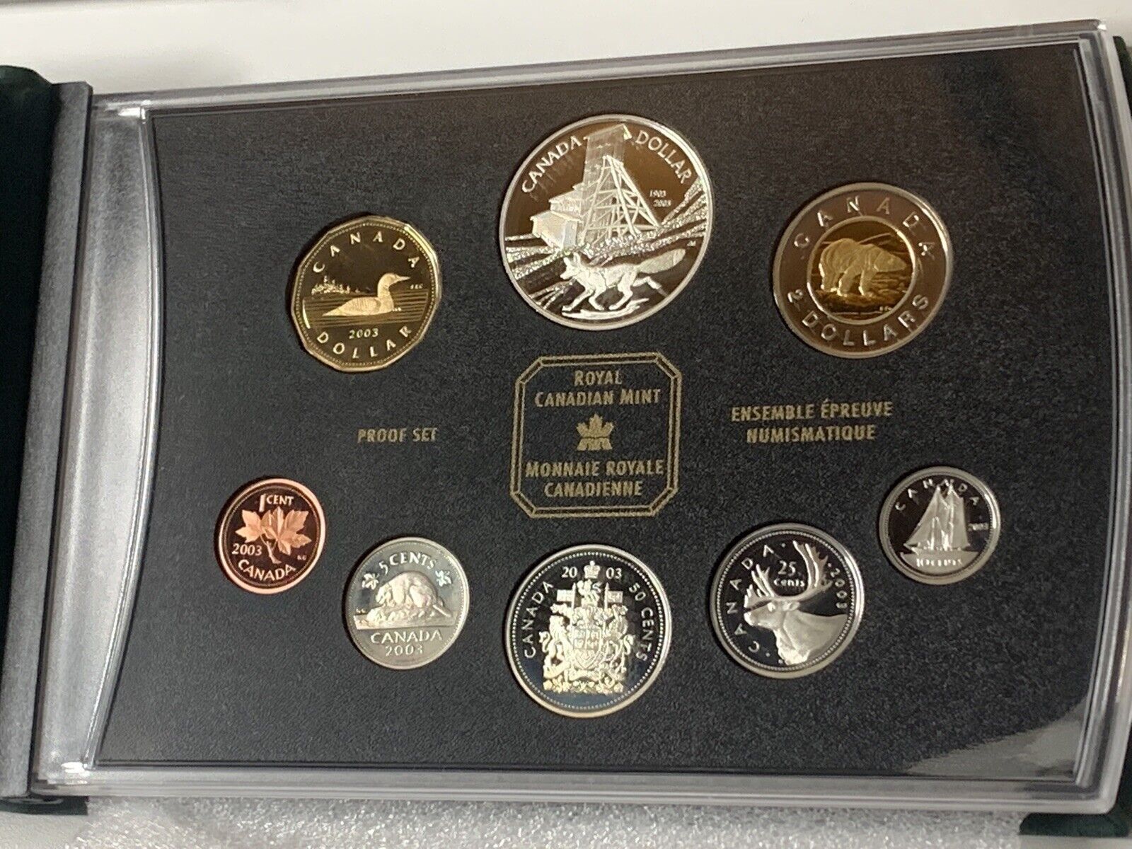 2003 Canada Silver Proof Set - Cobalt Silver Strike Anniversary With Boxes + COA