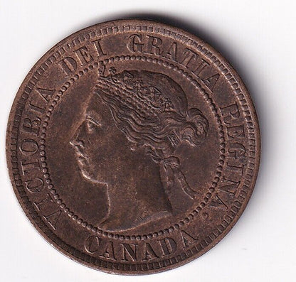 Canada 1899 Large One 1 Cent Queen Victoria - Extra Fine/Almost Uncirculated