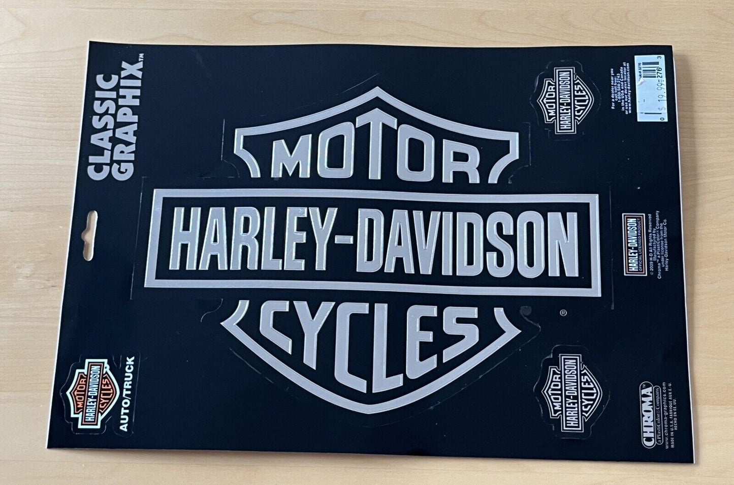 Harley-Davidson Bar & Shield Chrome Classic Graphix Sticker Decals