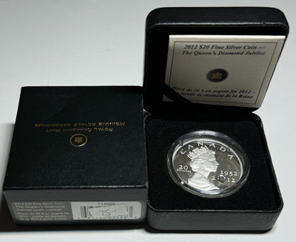 2012 RCM $20 Fine Silver coin - The Queen's Diamond Jubilee (with crystal)