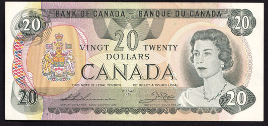 Canada 1979 $20 Twenty Dollar Banknote Thiessen - Crow 56791512097