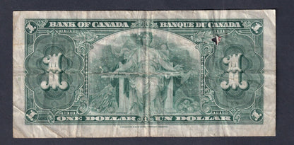 Canada 1937 $1 One Dollar Banknote Coyne-Towers